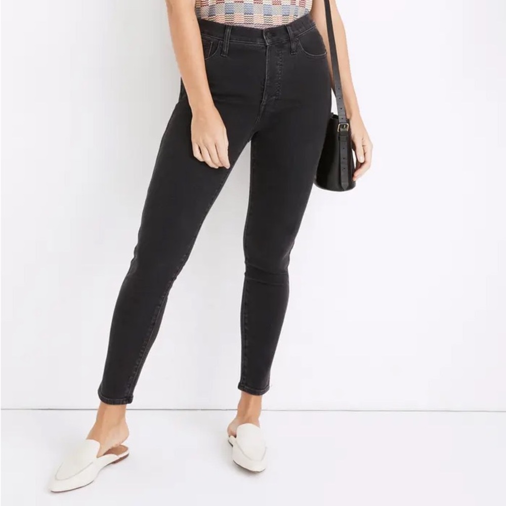 Madewell 10” high riser skinny ankle crop jeans